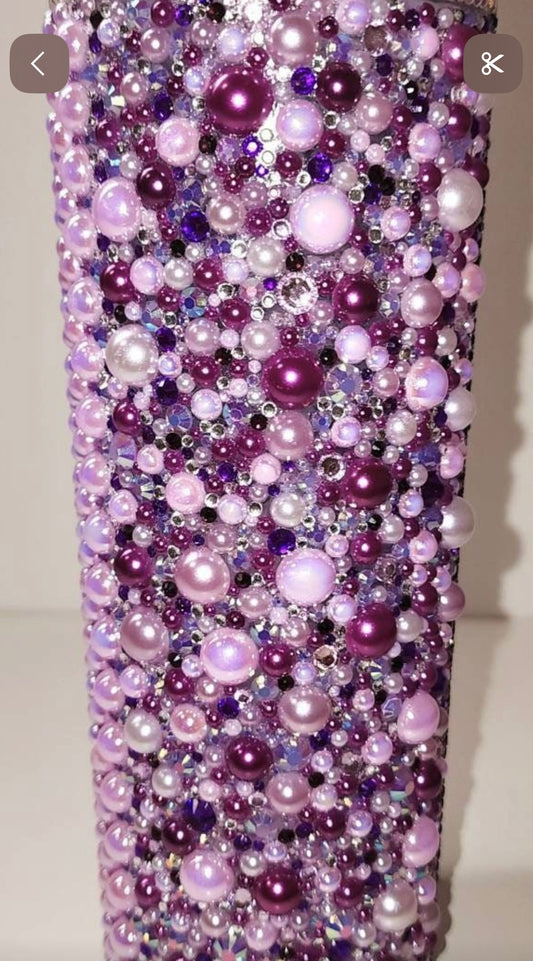 Custom Rhinestone Scatter Method Tumblers